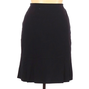 Semantiks 14 Women’s‎ black tulip pleated hem classic career skirt